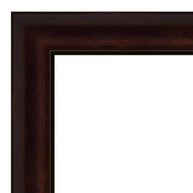 29" x 65" Non-Beveled Coffee Bean Brown Full Length Floor Leaner Mirror - Amanti Art