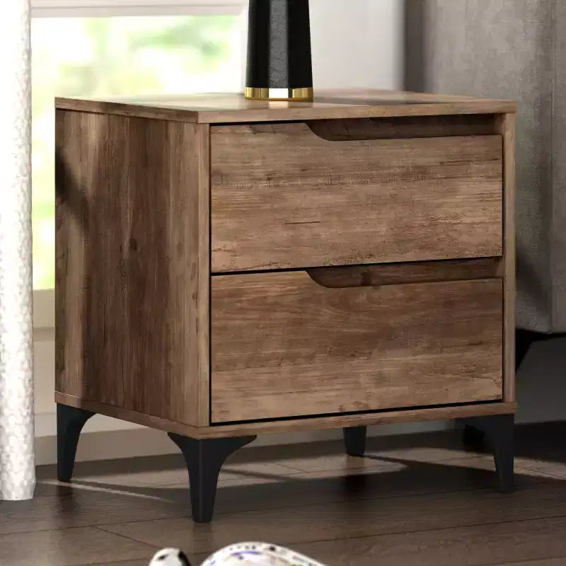 Galano Modern 2-Drawer Nightstand 18.9 W 15.7 D 20.3 H