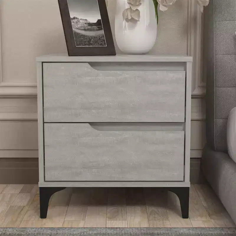 Galano Modern 2-Drawer Nightstand 18.9 W 15.7 D 20.3 H
