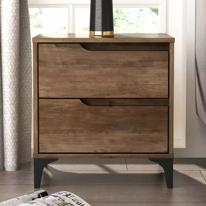 Galano Modern 2-Drawer Nightstand 18.9 W 15.7 D 20.3 H