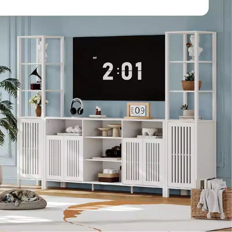 Rustic Farmhouse TV Stand for Up to 70 Inch TVs, Multi-Functional Entertainment Center, Versatile Media Console for Living Room Organization
