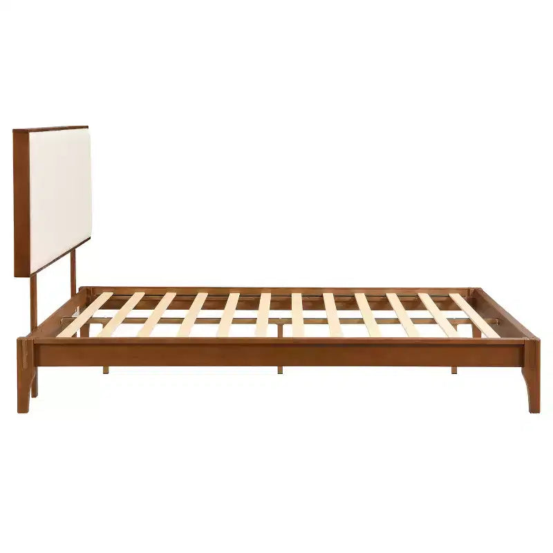 GDFStudio Jones Solid Bamboo Wood Platform Bed with Adjustable Bamboo Frame Headboard