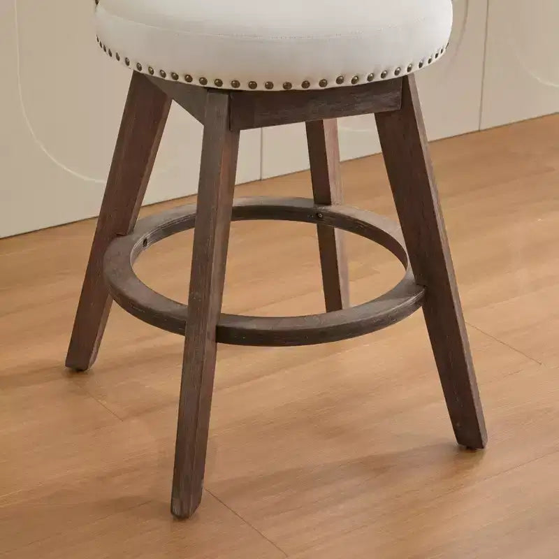 TUYOHW 26Counter Height Bar Stools Set of 2,Swivel Bar Chairs with Tufted Button Backrest,Velvet Kitchen Counter Stools for Home,Bar,Dining Room