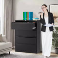 Garvee Filing Cabinets with 4 Drawers and Lock for Organization Hanging Letter/Legal/A4/F4 Size, Black