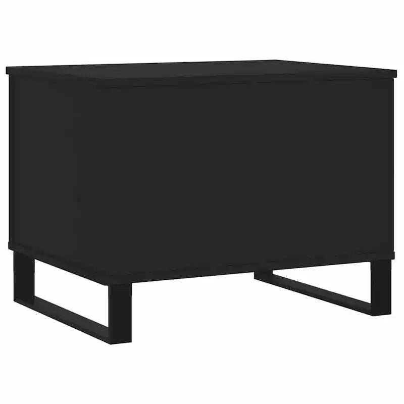 vidaXL Coffee Table Black Engineered wood, metal Medium