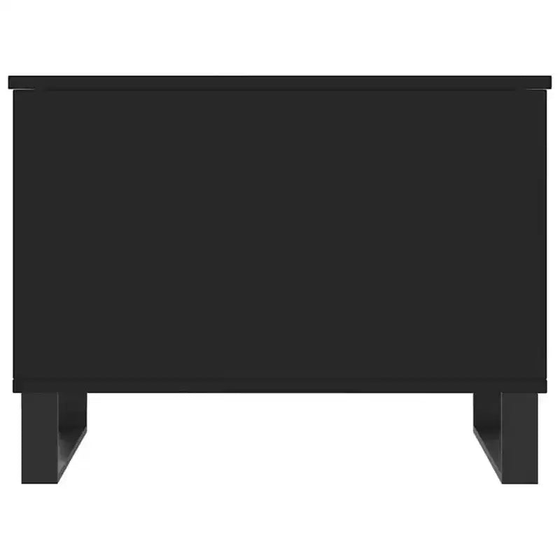vidaXL Coffee Table Black Engineered wood, metal Medium