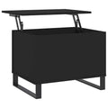 vidaXL Coffee Table Black Engineered wood, metal Medium