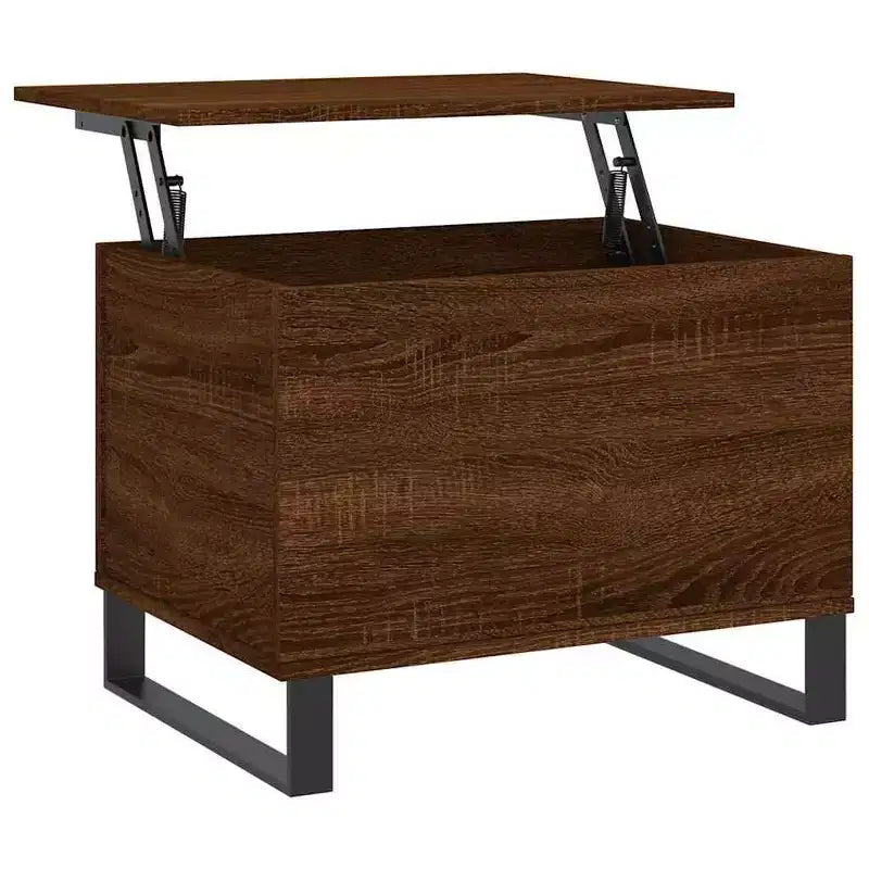 vidaXL Coffee Table Black Engineered wood, metal Medium