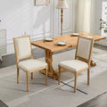 TUYOHW French Decor Dining Chairs,Set of 2,Elegant King Louis Chairs with Rubberwood Legs,Soft Linen Side Chairs,Home Decor,300lbs Capacity