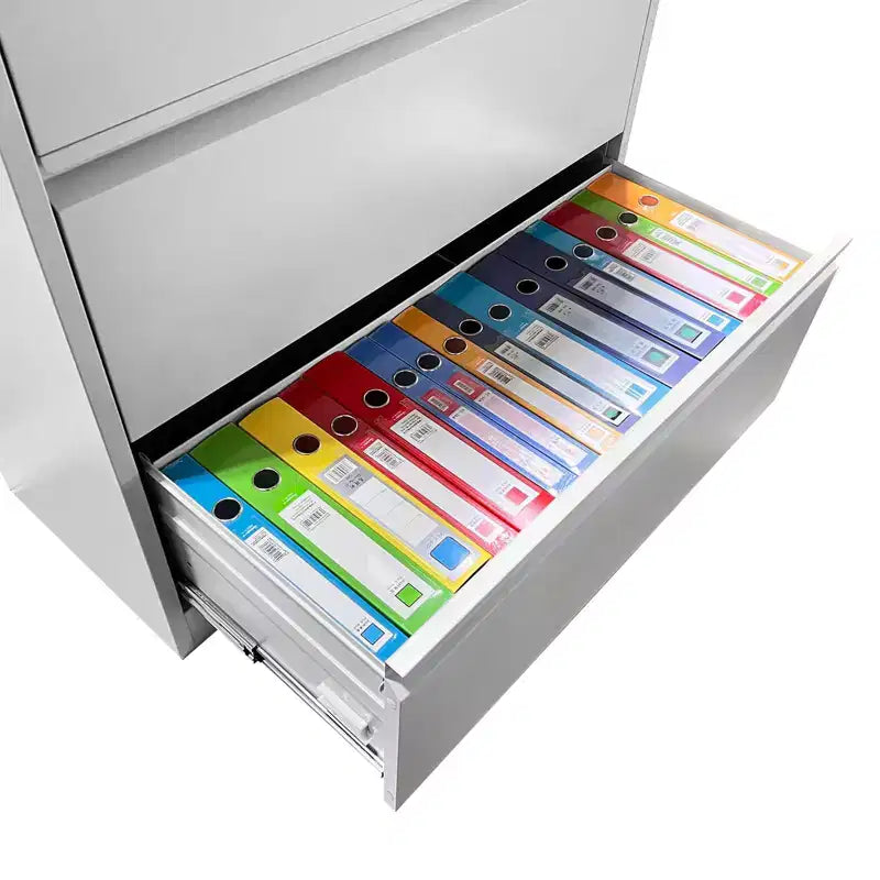 File Cabinet with 4 Drawers, Lock, 2 Keys, 440 Pounds Storage Space Lockable Metal File Cabinet , Files Legal, Letter, A4, F4 Size