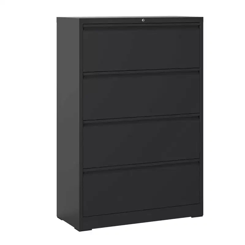 File Cabinet with 4 Drawers, Lock, 2 Keys, 440 Pounds Storage Space Lockable Metal File Cabinet , Files Legal, Letter, A4, F4 Size