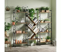 4 Tier Industrial Bookshelf - Heavy Duty Metal & Particleboard Shelving Unit, Display Shelves for Living Room & Home Office