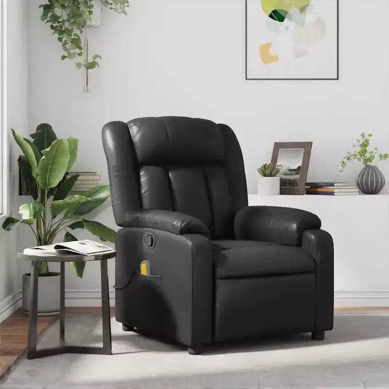 vidaXL Massage Recliner Chair Wingback Furniture Theater Cinema Faux Leather