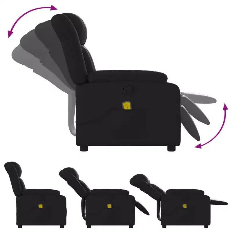 vidaXL Massage Recliner Chair Wingback Furniture Theater Cinema Faux Leather
