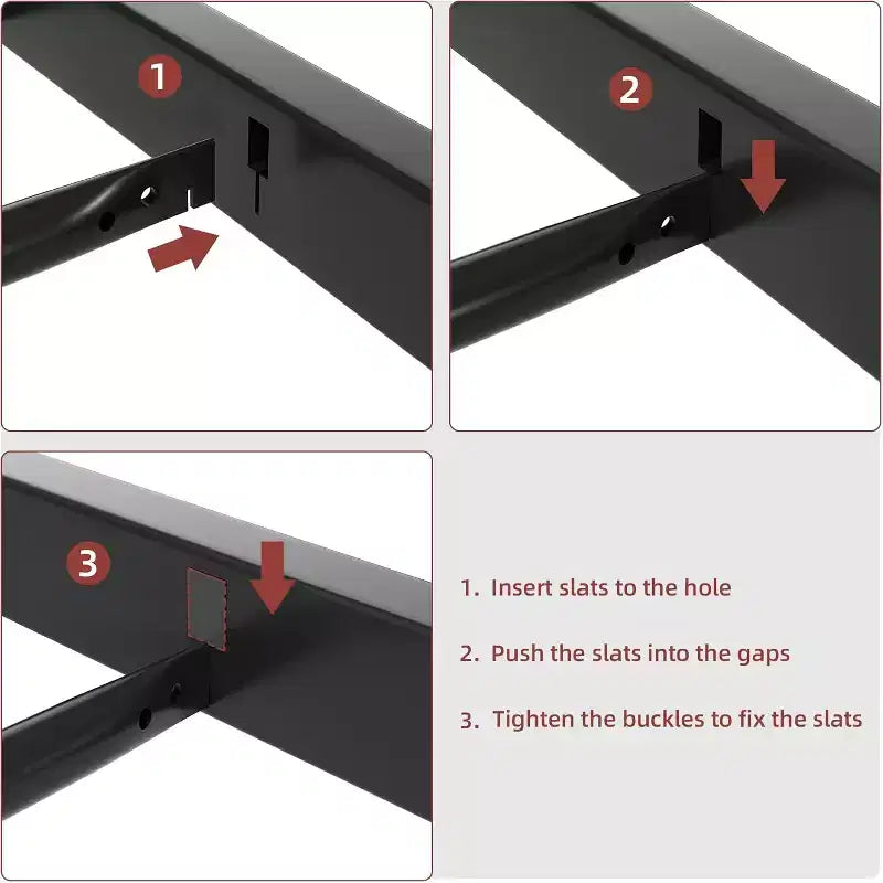 Queen Size Metal Platform Bed with Textured Headboard, Extra Large Under Bed Storage, Sturdy Slat Support, No Box Spring Needed for Bedroom