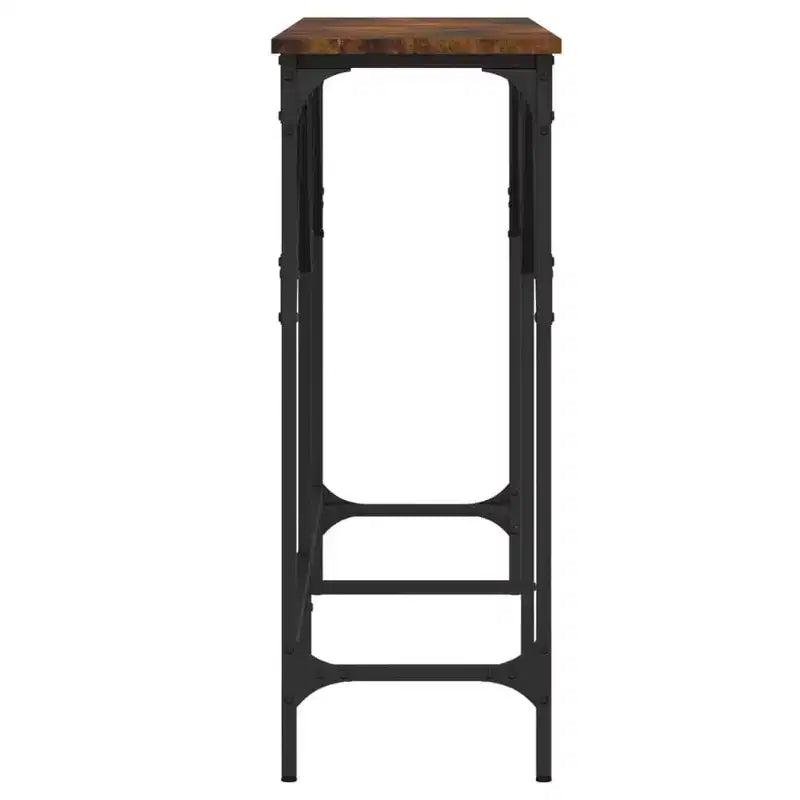 vidaXL Console Table Black Engineered wood 55.1 x 11.4 x 29.5 in