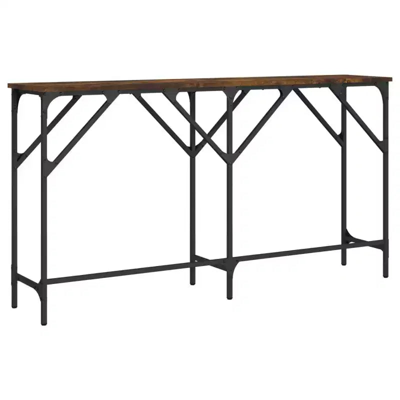 vidaXL Console Table Black Engineered wood 55.1 x 11.4 x 29.5 in