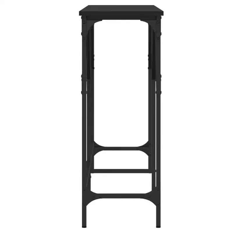 vidaXL Console Table Black Engineered wood 55.1 x 11.4 x 29.5 in
