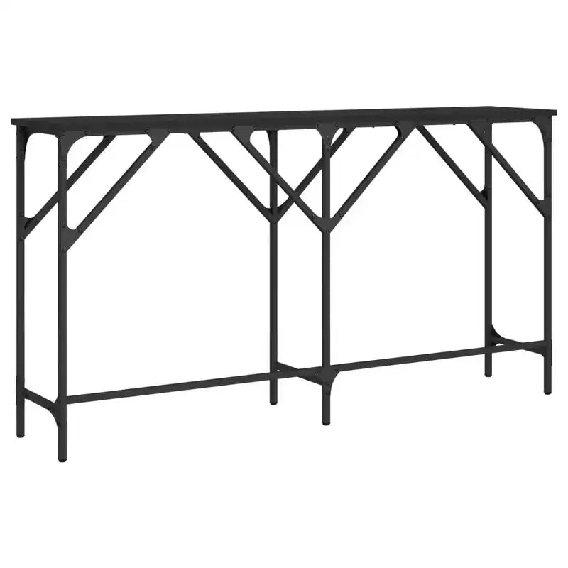 vidaXL Console Table Black Engineered wood 55.1 x 11.4 x 29.5 in