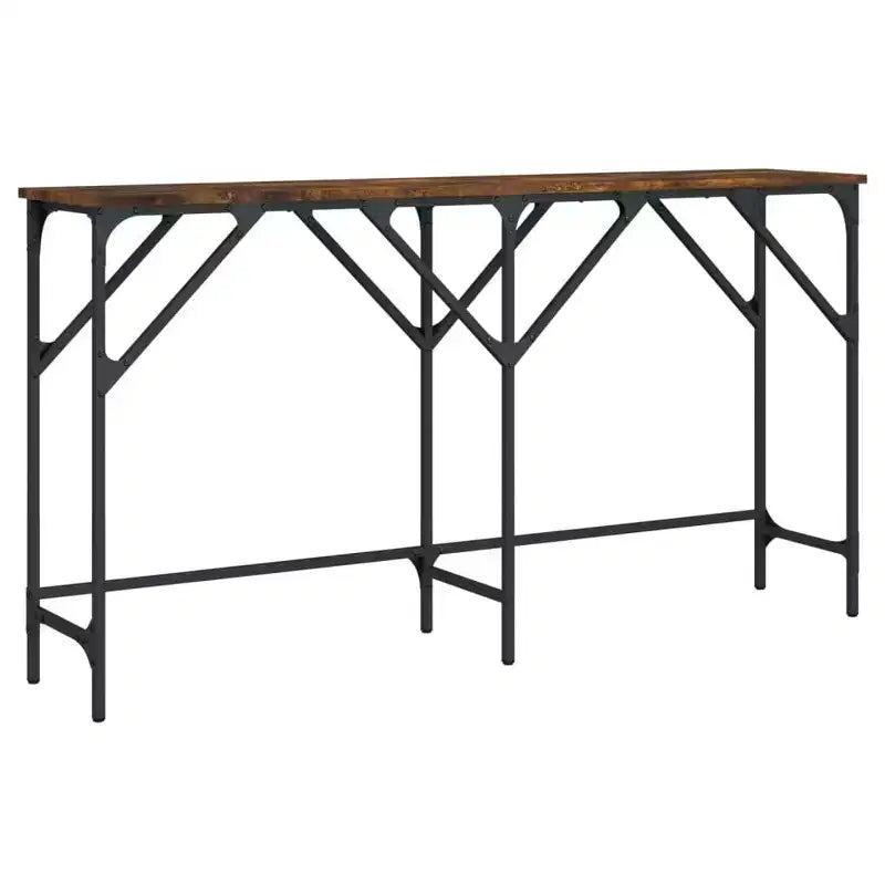 vidaXL Console Table Black Engineered wood 55.1 x 11.4 x 29.5 in