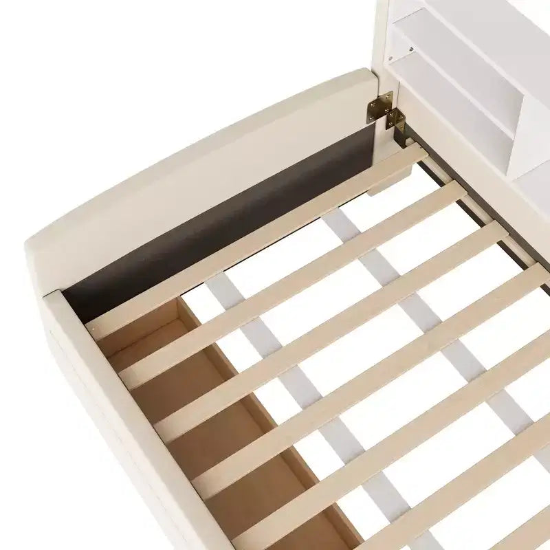 GDF Studio Michaels Upholstered Platform Bed with Storage and Drawers