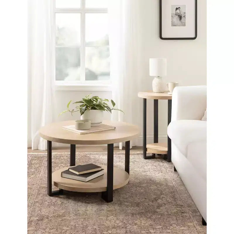 Kate and Laurel Hendricks Coffee Table, 30x30x19, Natural