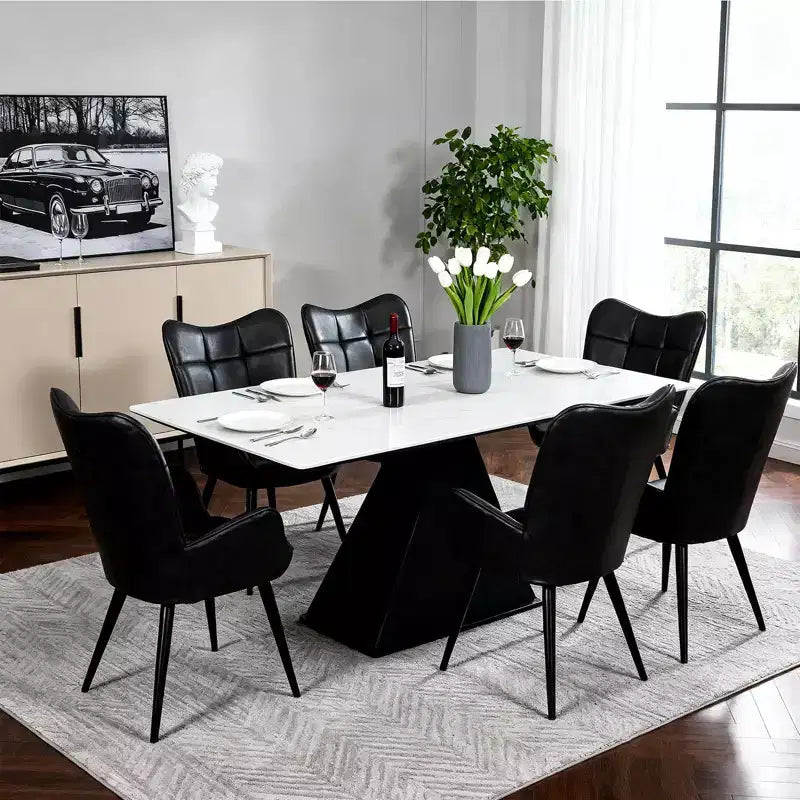 1PC Upholstered Dining Chair, Linen Kitchen Chair with Wood Legs, High Back Accent Chair for Kitchen, Living Room, Restaurant, Cafe, Only Chair