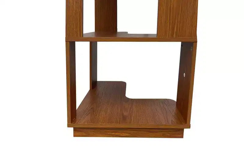 TUYOHW 6-Tier L-Shaped Wood Corner Bookshelves,Freestanding Shelving Units with Anti-tipping Device,Open Bookcases for Living Room,Office