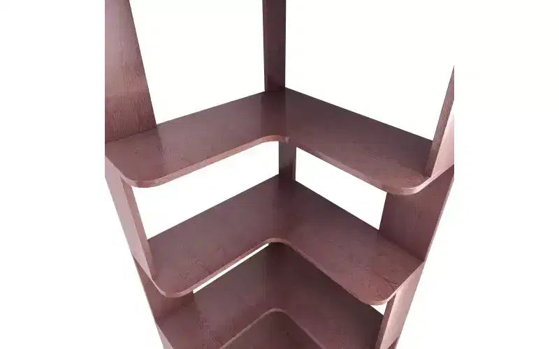TUYOHW 6-Tier L-Shaped Wood Corner Bookshelves,Freestanding Shelving Units with Anti-tipping Device,Open Bookcases for Living Room,Office