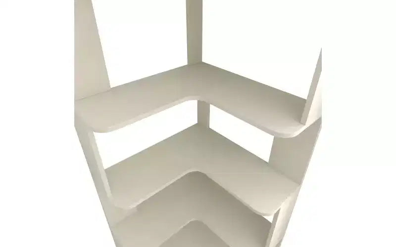 TUYOHW 6-Tier L-Shaped Wood Corner Bookshelves,Freestanding Shelving Units with Anti-tipping Device,Open Bookcases for Living Room,Office