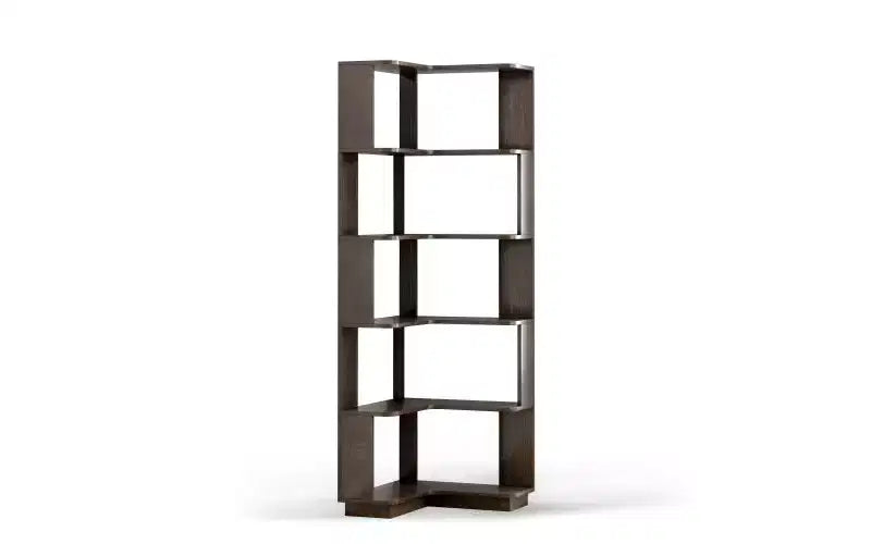 TUYOHW 6-Tier L-Shaped Wood Corner Bookshelves,Freestanding Shelving Units with Anti-tipping Device,Open Bookcases for Living Room,Office