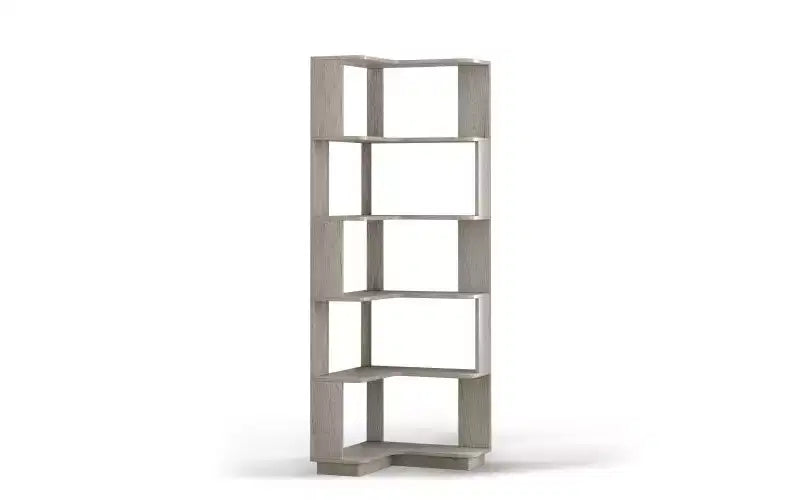 TUYOHW 6-Tier L-Shaped Wood Corner Bookshelves,Freestanding Shelving Units with Anti-tipping Device,Open Bookcases for Living Room,Office
