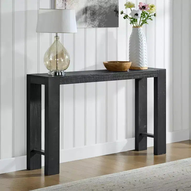 Alaterre Furniture Classic Solid Wood Console Table - 56 Inch Modern Farmhouse Entryway Table