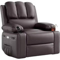 Oversized Recliner Chair Rocking, Massage & Heat, 360 Swivel with Remote & Cup Holder for Living Room, Bedroom, Nursery