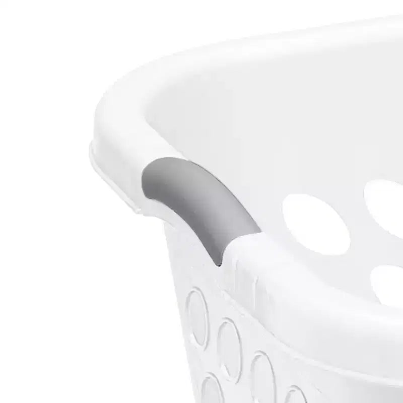 Sterilite Square Laundry Basket, 1.5 BushelHamper with Handles, White, 4 Pack