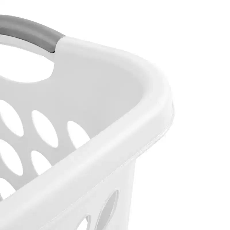 Sterilite Square Laundry Basket, 1.5 BushelHamper with Handles, White, 4 Pack