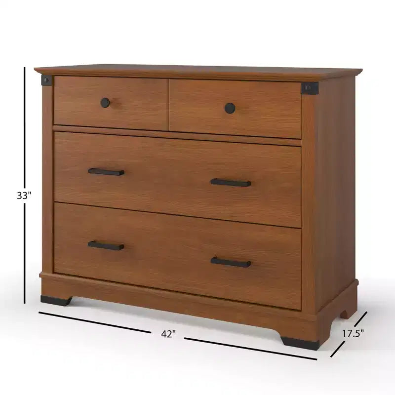 Child Craft Redmond 3 Drawer Dresser for Nursery or Bedroom, Plenty of Storage, Anti-Tip Kit Included to Prevent Tipping, Non-Toxic, Baby Safe Finish