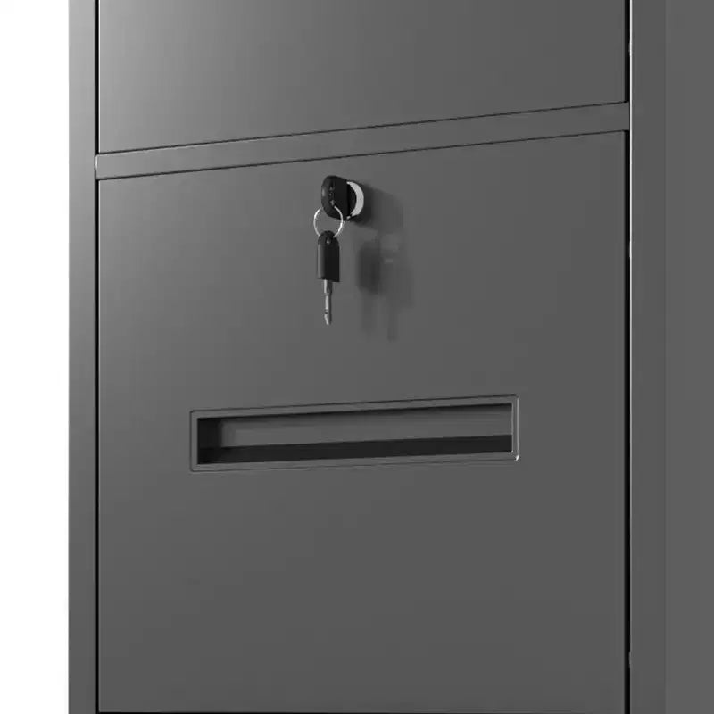 VIYET 56H 4-Drawer Metal Vertical File Cabinet with 4 Individual Locks, Black Steel Filing Cabinet for Home Office(Assembly Required)