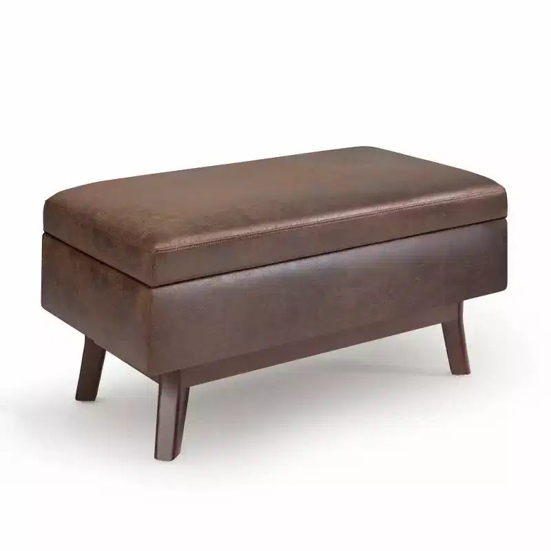 Small Ethan Rectangular Storage Ottoman and benches - WyndenHall