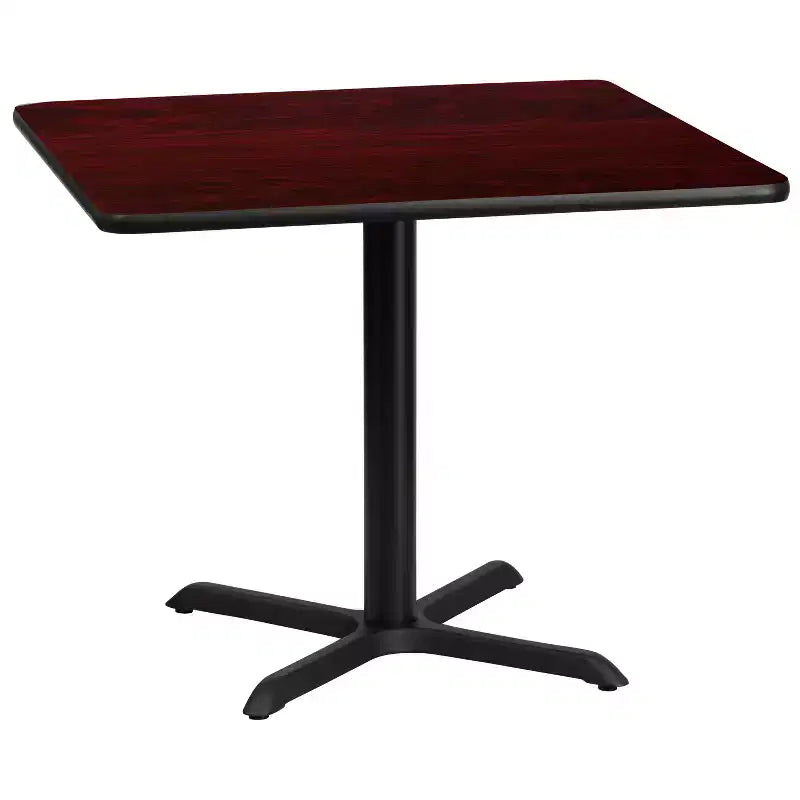 Emma and Oliver 36 Square Laminate Table Top with 30x30 Table Height Base