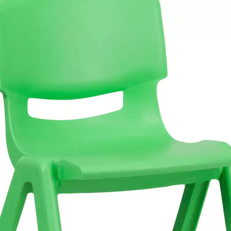 Emma and Oliver 2 Pack Plastic Stack School Chair with 13.25H Seat, K-2 School Chair