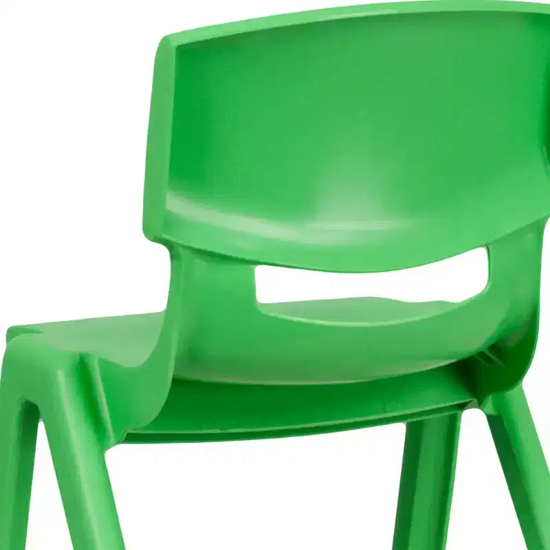 Emma and Oliver 2 Pack Plastic Stack School Chair with 13.25H Seat, K-2 School Chair