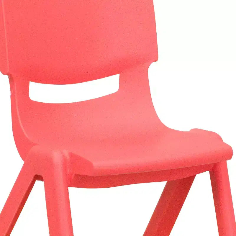 Emma and Oliver 2 Pack Plastic Stack School Chair with 13.25H Seat, K-2 School Chair
