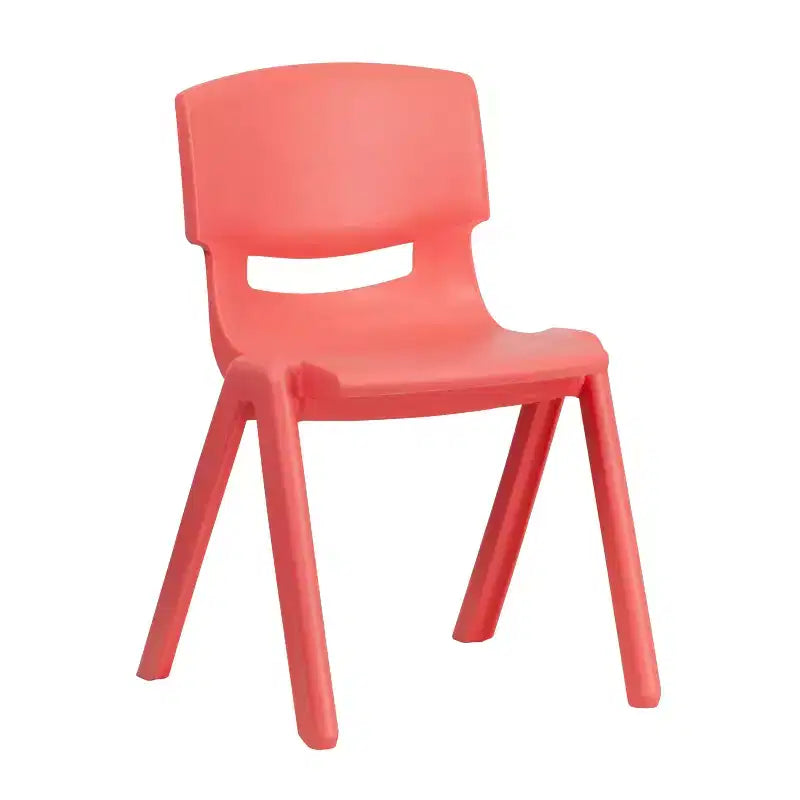 Emma and Oliver 2 Pack Plastic Stack School Chair with 13.25H Seat, K-2 School Chair
