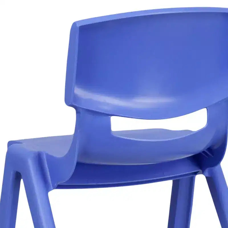 Emma and Oliver 2 Pack Plastic Stack School Chair with 13.25H Seat, K-2 School Chair