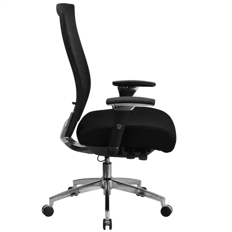 Emma and Oliver 24/7 300 lb. Rated High Back Swivel Seat Slider Lumbar Ergonomic Office Chair