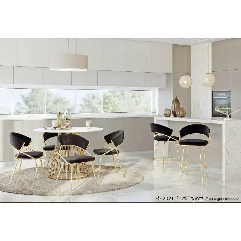 Set of 2 Jie Counter Height Barstools - LumiSource